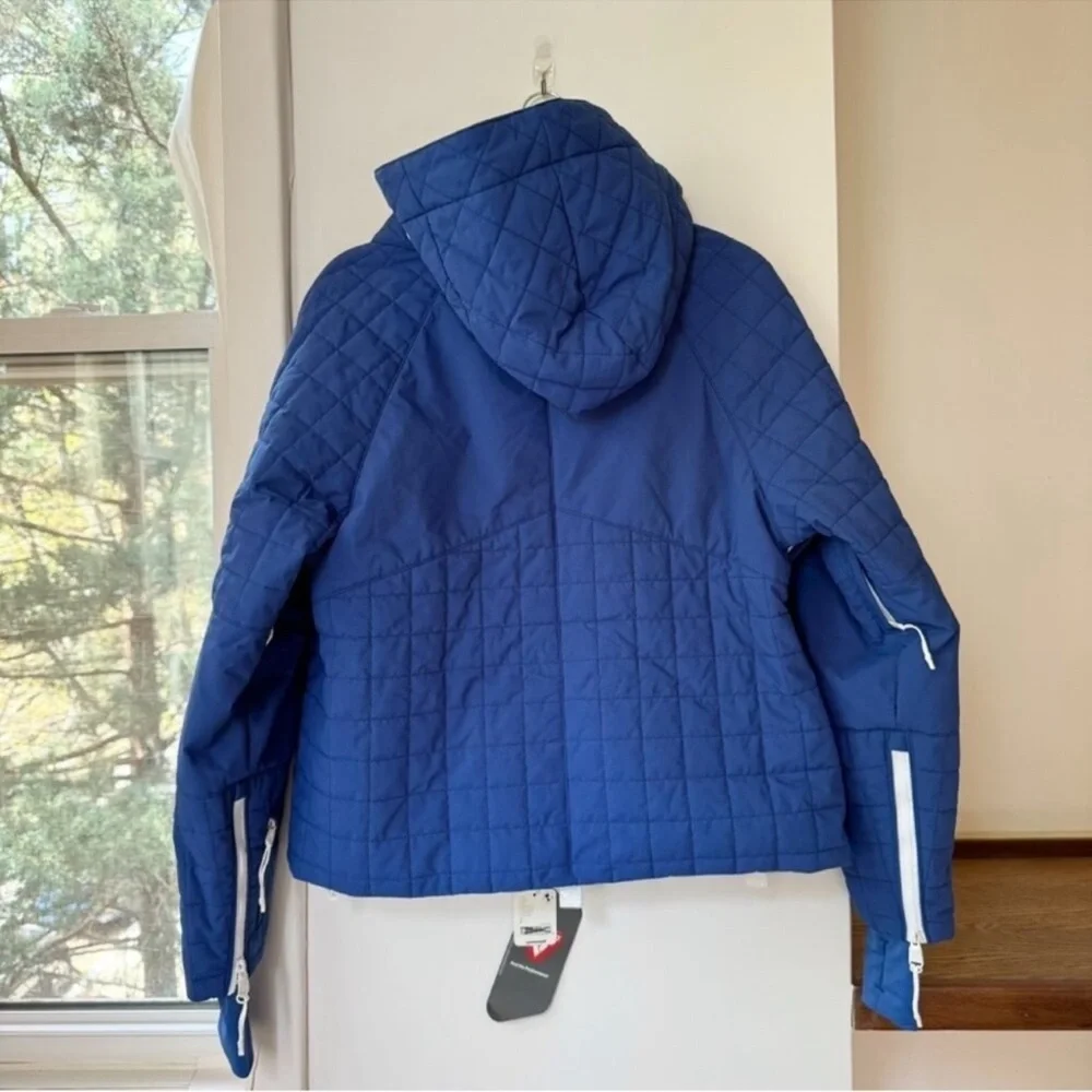 NWT Free People Movement All Prepped Quilted Short Parka Ski Jacket Blue XS